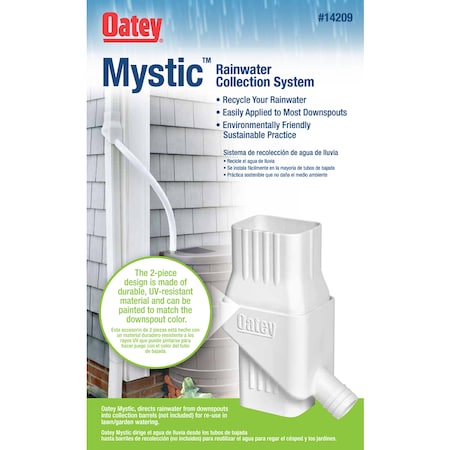 Oatey Oatey Mystic 8 in. H X 4 in. W X 6 in. L White Plastic Rain Collection System 14209